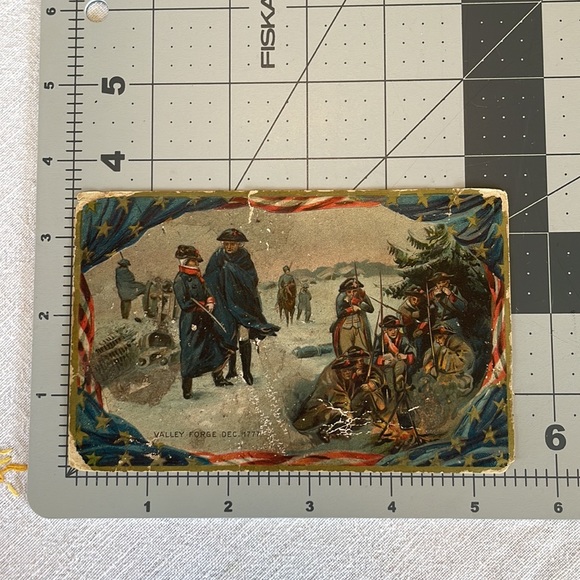 “Valley Forge 1777” Raphael Tuck Patriotic Postcard – Oilette Revolutionary War - Picture 7 of 7